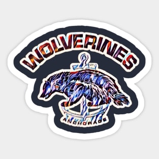 Anchorage Wolverines Hockey Sticker